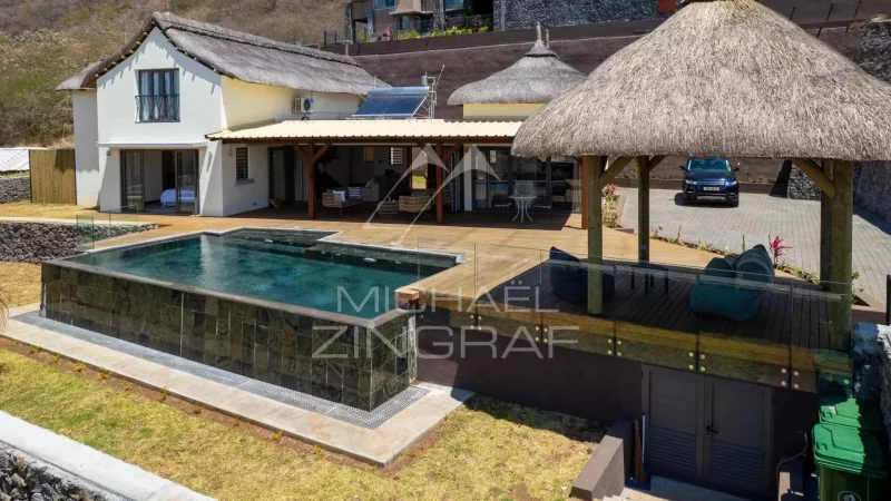 Villa with Sea and Mountain Views in Tamarin