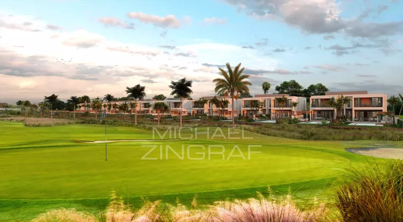 Villa contemporaine avec piscine et vue golf